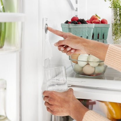 KitchenAid Counter-Depth 20-cu ft 3 -Door 36-in Wide French Door Refrigerator with Ice Maker with Water Dispenser ( Stainless Steel ) ENERGY STAR Certified