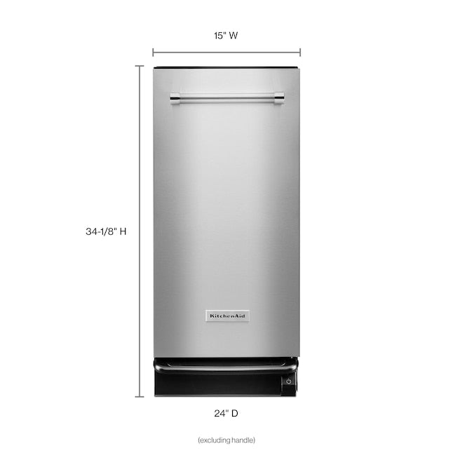 KitchenAid 15.0000-Inches Stainless steel Undercounter Trash Compactor