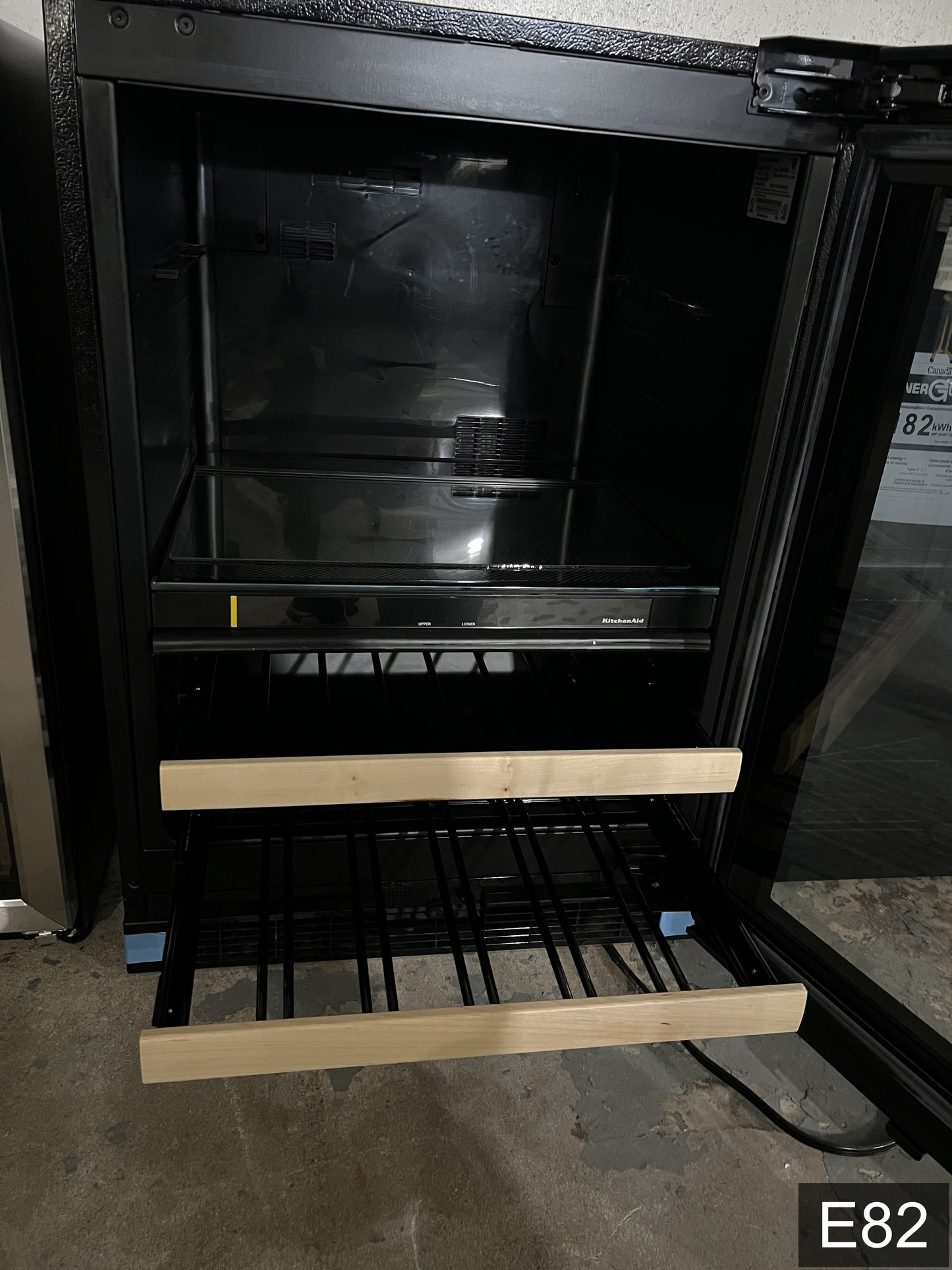 KitchenAid 23.88-in W 14 -Can Capacity Panel Ready Built-in Indoor Beverage Refrigerator with Glass Door