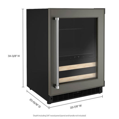 KitchenAid 23.88-in W 14 -Can Capacity Panel Ready Built-in Indoor Beverage Refrigerator with Glass Door