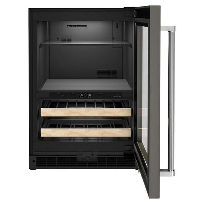 KitchenAid 23.88-in W 14 -Can Capacity Panel Ready Built-in Indoor Beverage Refrigerator with Glass Door