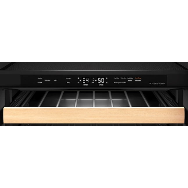 KitchenAid 23.88-in W 14 -Can Capacity Panel Ready Built-in Indoor Beverage Refrigerator with Glass Door