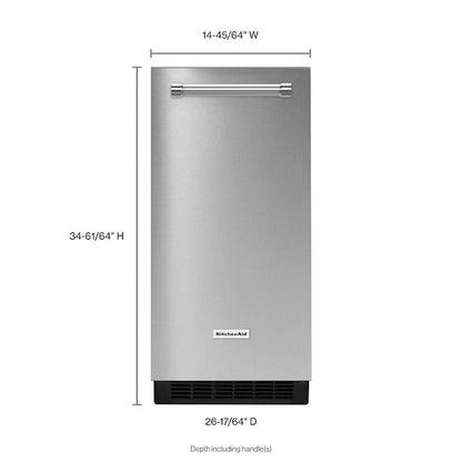 KitchenAid 22.8-lb Ice Per day Cubed Ice Maker ( Stainless Steel with PRINTSHIELD )