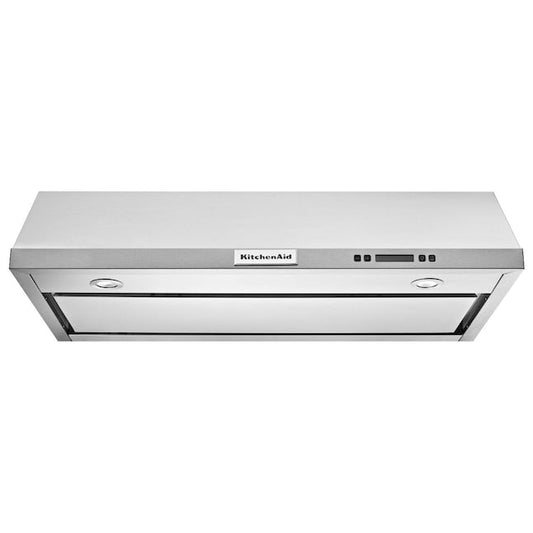 KitchenAid 30 inch Convertible 600.0000-CFM Recirculating Stainless steel Under Cabinet Range Hood with Charcoal Filter