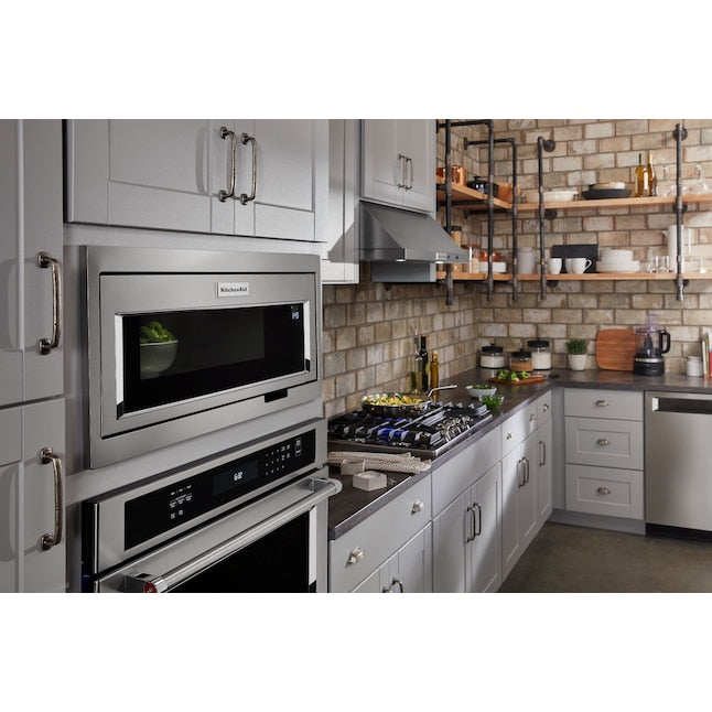 KitchenAid 30 inch Convertible 600.0000-CFM Recirculating Stainless steel Under Cabinet Range Hood with Charcoal Filter