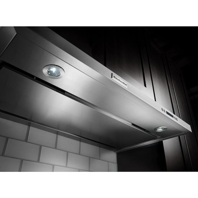KitchenAid 36 inch Convertible 600.0000-CFM Recirculating Stainless steel Under Cabinet Range Hood with Charcoal Filter