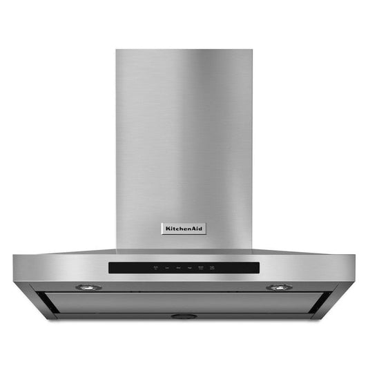 KitchenAid 30 inch Convertible 600.0000-CFM Recirculating Stainless steel Wall-Mounted Range Hood with Charcoal Filter