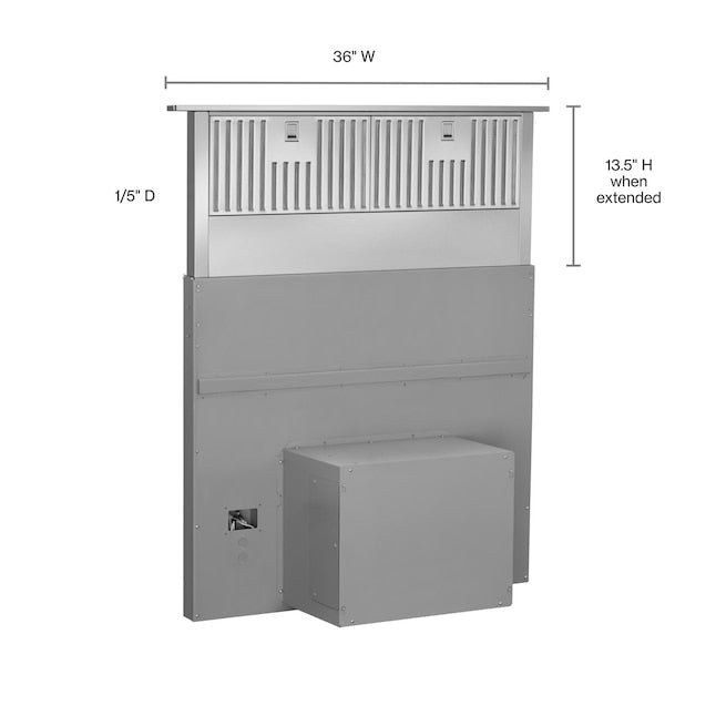 KitchenAid 36 inch Telescoping Stainless steel Ducted Downdraft Range Hood