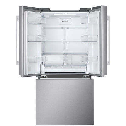 LG Standard-Depth 25.1-cu ft 3 -Door Smart Compatible French Door Refrigerator with Ice Maker ( PrintProof Stainless Steel ) ENERGY STAR Certified