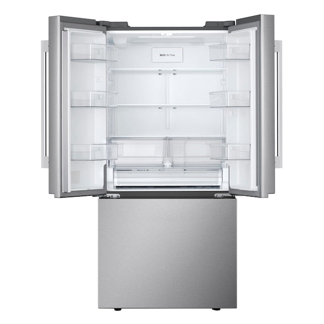LG Standard-Depth 25.1-cu ft 3 -Door Smart Compatible French Door Refrigerator with Ice Maker ( PrintProof Stainless Steel ) ENERGY STAR Certified