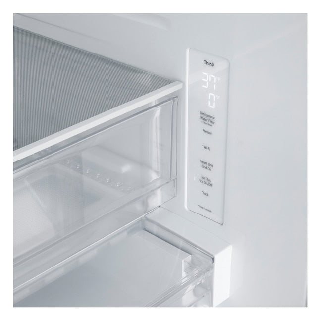 LG Standard-Depth 25.1-cu ft 3 -Door Smart Compatible French Door Refrigerator with Ice Maker ( PrintProof Stainless Steel ) ENERGY STAR Certified