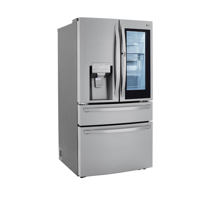 LG Standard-Depth Craft Ice Full-Convert Drawer 29.5-cu ft 4 -Door Smart Compatible French Door Refrigerator with Dual Ice Maker with Water and Ice Dispenser and Door within Door ( Printproof Stainless Steel ) ENERGY STAR Certified
