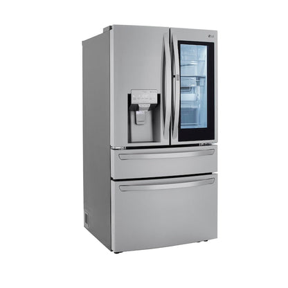LG Standard-Depth Craft Ice Full-Convert Drawer 29.5-cu ft 4 -Door Smart Compatible French Door Refrigerator with Dual Ice Maker with Water and Ice Dispenser and Door within Door ( Printproof Stainless Steel ) ENERGY STAR Certified