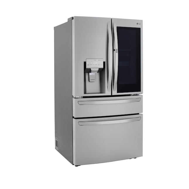 LG Standard-Depth Craft Ice Full-Convert Drawer 29.5-cu ft 4 -Door Smart Compatible French Door Refrigerator with Dual Ice Maker with Water and Ice Dispenser and Door within Door ( Printproof Stainless Steel ) ENERGY STAR Certified