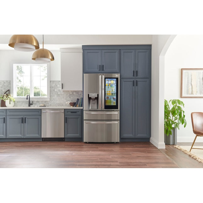 LG Standard-Depth Craft Ice Full-Convert Drawer 29.5-cu ft 4 -Door Smart Compatible French Door Refrigerator with Dual Ice Maker with Water and Ice Dispenser and Door within Door ( Printproof Stainless Steel ) ENERGY STAR Certified