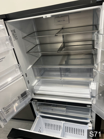 LG Counter-Depth InstaView 4 Types of Ice 25.5-cu ft 3 -Door 36-in Wide Smart Compatible French Door Refrigerator with Dual Ice Maker with Water and Ice Dispenser and Door within Door ( PrintProof Black Stainless Steel ) ENERGY STAR Certified