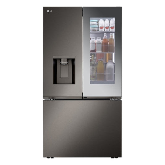 LG Counter-Depth InstaView 4 Types of Ice 25.5-cu ft 3 -Door 36-in Wide Smart Compatible French Door Refrigerator with Dual Ice Maker with Water and Ice Dispenser and Door within Door ( PrintProof Black Stainless Steel ) ENERGY STAR Certified