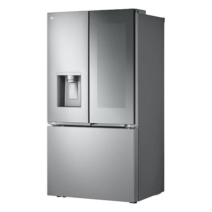 LG Counter-Depth MAX Mirror InstaView 4 Types of Ice 25.5-cu ft 3 -Door Smart Compatible French Door Refrigerator with Dual Ice Maker with Water and Ice Dispenser and Door within Door ( PrintProof Stainless Steel ) ENERGY STAR Certified