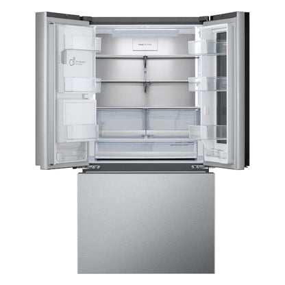 LG Standard-Depth Mirrored InstaView 4 Types of Ice 30.7-cu ft 3 -Door Smart Compatible French Door Refrigerator with Dual Ice Maker with Water and Ice Dispenser and Door within Door ( PrintProof Stainless Steel ) ENERGY STAR Certified