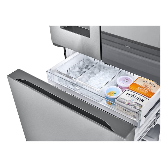 LG Standard-Depth Mirrored InstaView 4 Types of Ice 30.7-cu ft 3 -Door Smart Compatible French Door Refrigerator with Dual Ice Maker with Water and Ice Dispenser and Door within Door ( PrintProof Stainless Steel ) ENERGY STAR Certified