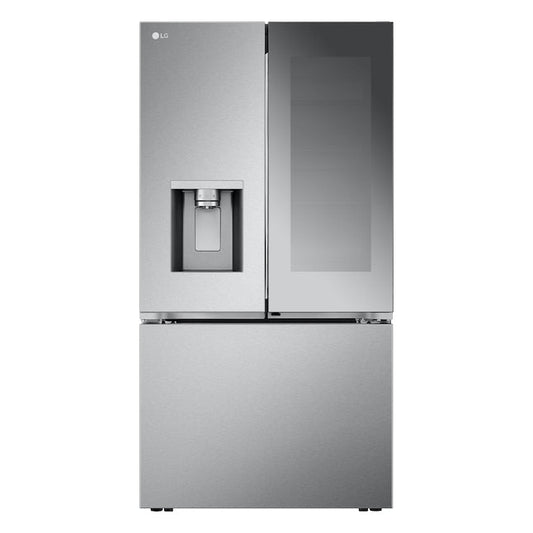 LG Standard-Depth Mirrored InstaView 4 Types of Ice 30.7-cu ft 3 -Door Smart Compatible French Door Refrigerator with Dual Ice Maker with Water and Ice Dispenser and Door within Door ( PrintProof Stainless Steel ) ENERGY STAR Certified