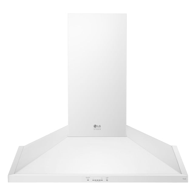 LG 30 inch Ducted 600-CFM Essence White Wall-Mounted Range Hood