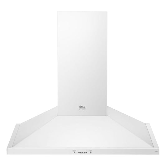 LG 30 inch Ducted 600-CFM Essence White Wall-Mounted Range Hood