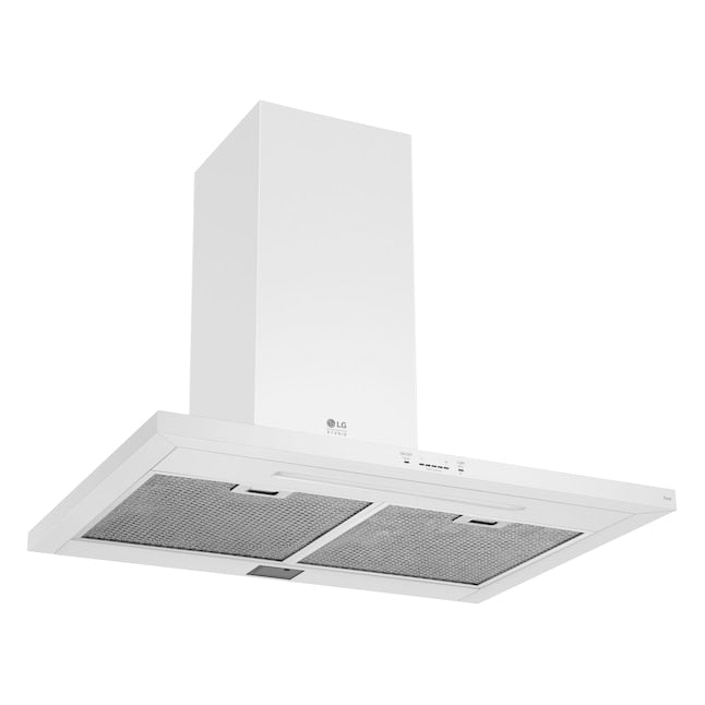 LG 30 inch Ducted 600-CFM Essence White Wall-Mounted Range Hood