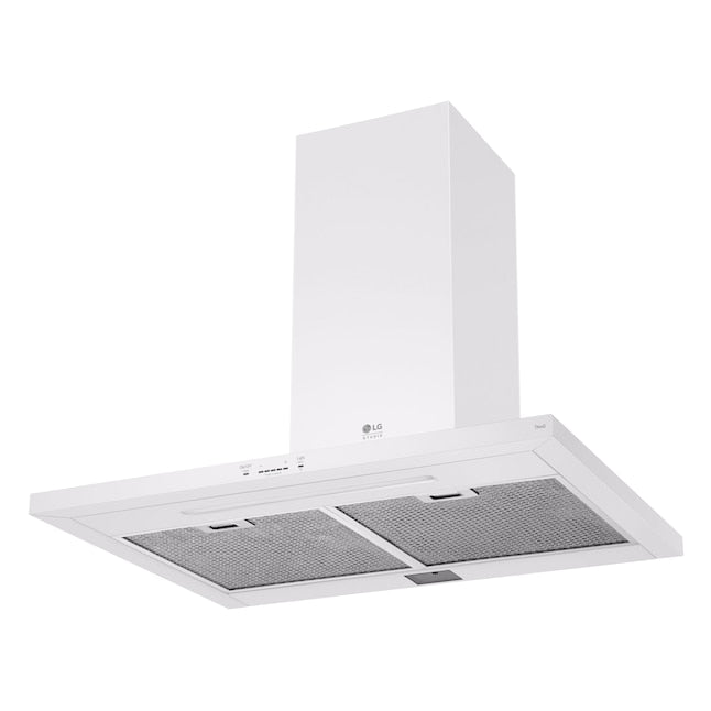 LG 30 inch Ducted 600-CFM Essence White Wall-Mounted Range Hood