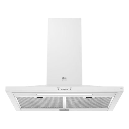 LG 30 inch Ducted 600-CFM Essence White Wall-Mounted Range Hood