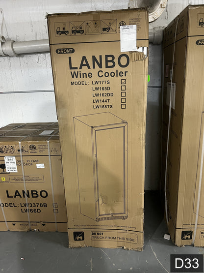LANBO 23.4-in W 165 -Bottles Black, stainless steel Built-in Indoor Wine Cooler