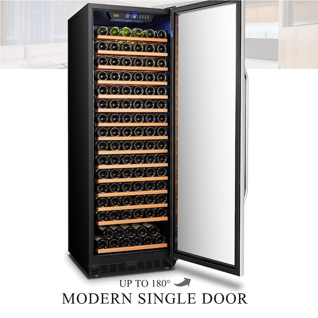 LANBO 23.4-in W 165 -Bottles Black, stainless steel Built-in Indoor Wine Cooler