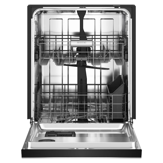 Maytag 24-in Front Control Built-in Dishwasher ( Stainless Steel ) , 50-Decibel Very Quiet Sound Level