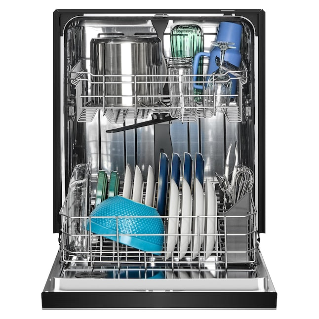 Maytag 24-in Front Control Built-in Dishwasher ( Stainless Steel ) , 50-Decibel Very Quiet Sound Level