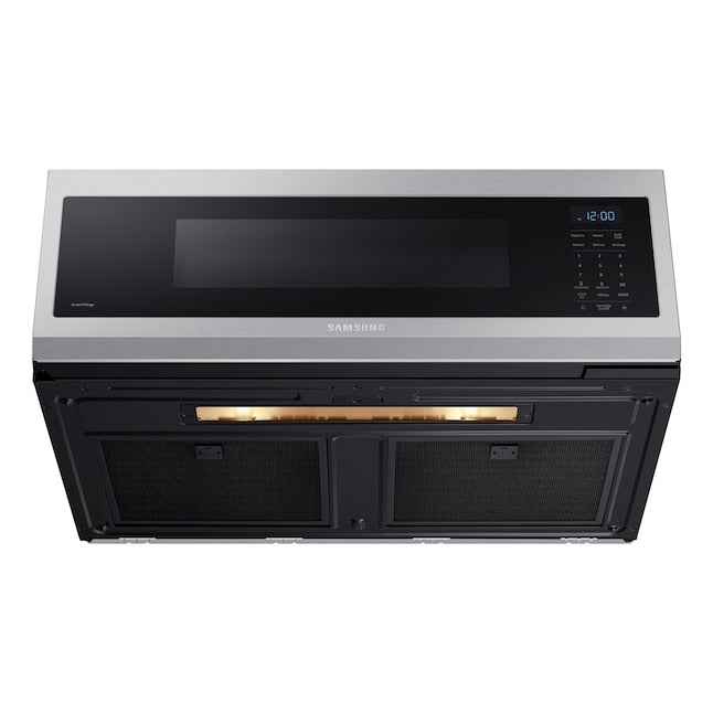Samsung Smart SLIM 1.1-cu ft Low Profile 29.88-in Over-the-Range Microwave ( Fingerprint Resistant Stainless Steel )