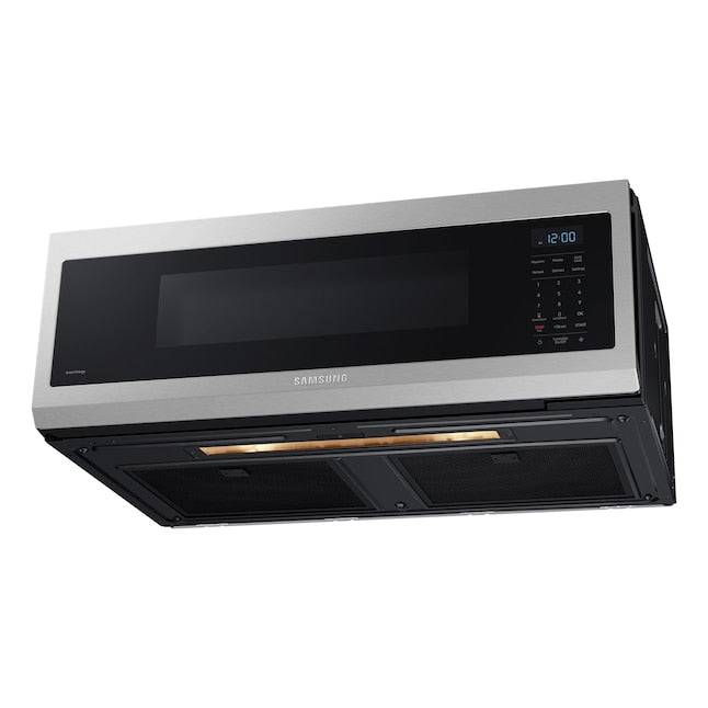 Samsung Smart SLIM 1.1-cu ft Low Profile 29.88-in Over-the-Range Microwave ( Fingerprint Resistant Stainless Steel )