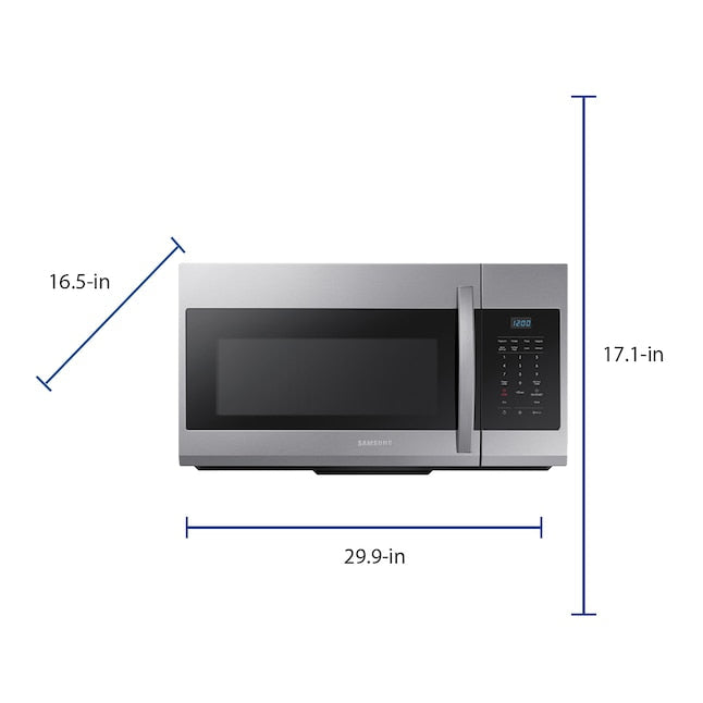 Samsung 1.7-cu ft 29.9-in Over-the-Range Microwave ( Fingerprint Resistant Stainless Steel )