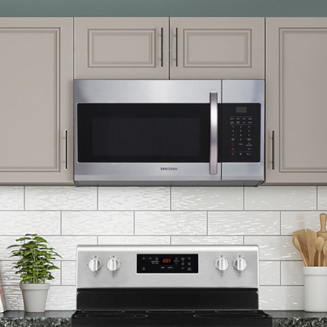 Samsung 1.7-cu ft 29.9-in Over-the-Range Microwave ( Fingerprint Resistant Stainless Steel )