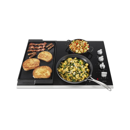 Maytag 30-in 4 burners Smooth Surface (Radiant) Stainless steel Electric Cooktop with Bridge Element