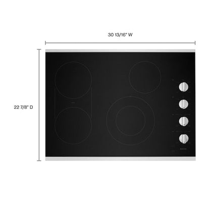 Maytag 30-in 4 burners Smooth Surface (Radiant) Stainless steel Electric Cooktop with Bridge Element