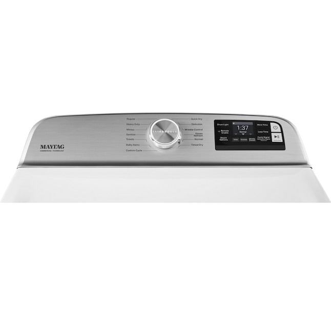 Maytag Smart Capable 7.4-cu ft Steam Cycle Vented Electric Dryer ( White ) Energy Star Certified