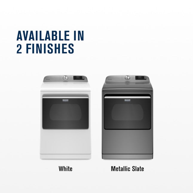 Maytag Smart Capable 7.4-cu ft Steam Cycle Vented Electric Dryer ( White ) Energy Star Certified