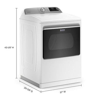Maytag Smart Capable 7.4-cu ft Steam Cycle Vented Electric Dryer ( White ) Energy Star Certified