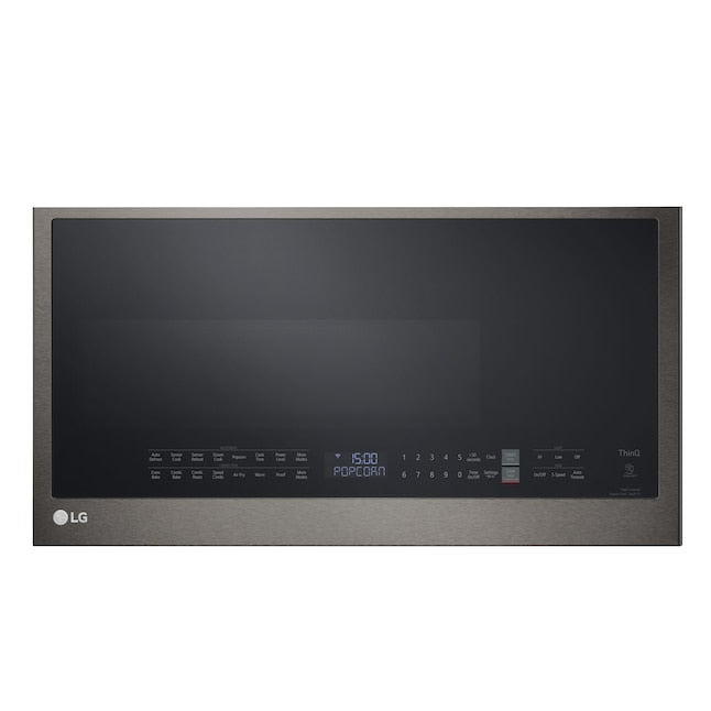LG 1.7-cu ft Air Fry 29.94-in Over-the-Range Convection Microwave with Sensor Cooking ( PrintProof Black Stainless Steel )