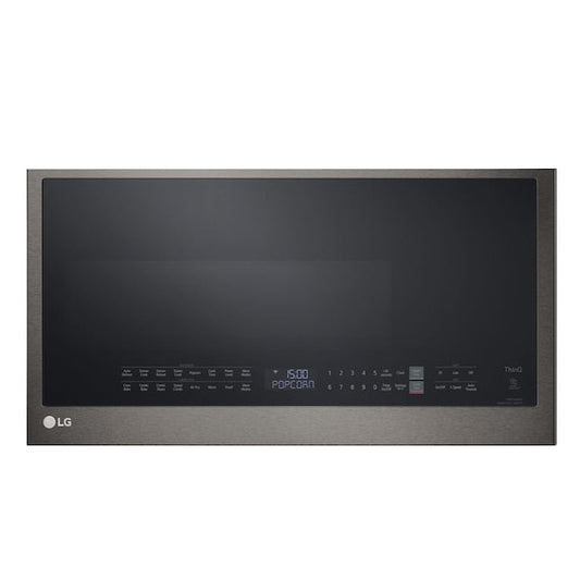 LG 1.7-cu ft Air Fry 29.94-in Over-the-Range Convection Microwave with Sensor Cooking ( PrintProof Black Stainless Steel )
