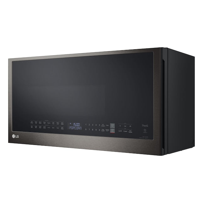 LG 1.7-cu ft Air Fry 29.94-in Over-the-Range Convection Microwave with Sensor Cooking ( PrintProof Black Stainless Steel )