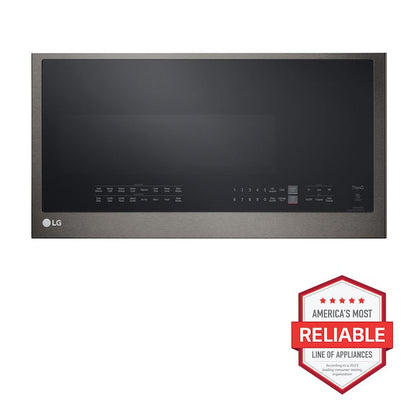 LG 1.7-cu ft Air Fry 29.94-in Over-the-Range Convection Microwave with Sensor Cooking ( PrintProof Black Stainless Steel )