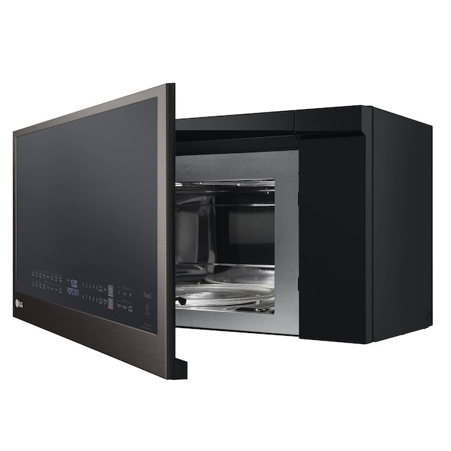 LG 1.7-cu ft Air Fry 29.94-in Over-the-Range Convection Microwave with Sensor Cooking ( PrintProof Black Stainless Steel )
