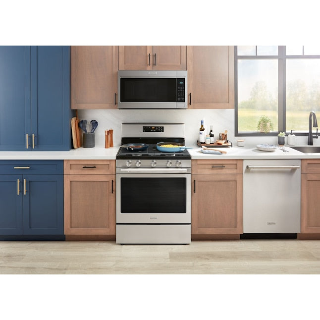 Maytag 1.7-cu ft 29.88-in Over-the-Range Microwave with Sensor Cooking ( Fingerprint Resistant Stainless Steel )
