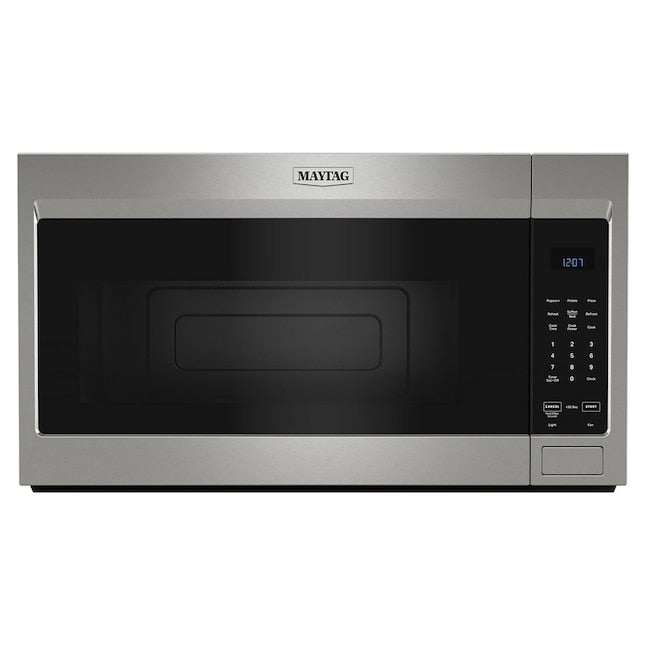 Maytag 1.7-cu ft 29.88-in Over-the-Range Microwave with Sensor Cooking ( Fingerprint Resistant Stainless Steel )